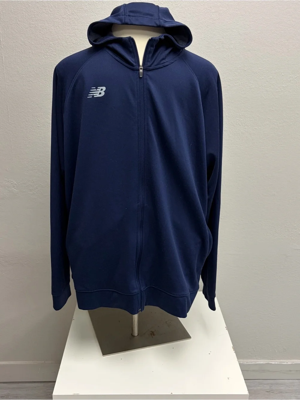 New Balance Navy Full-Zip Hooded Sweatshirt